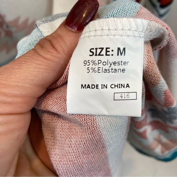 Ladies One Eleven North Brand Aztec Print Long Duster Open Front Sweater Medium - Picture 10 of 15